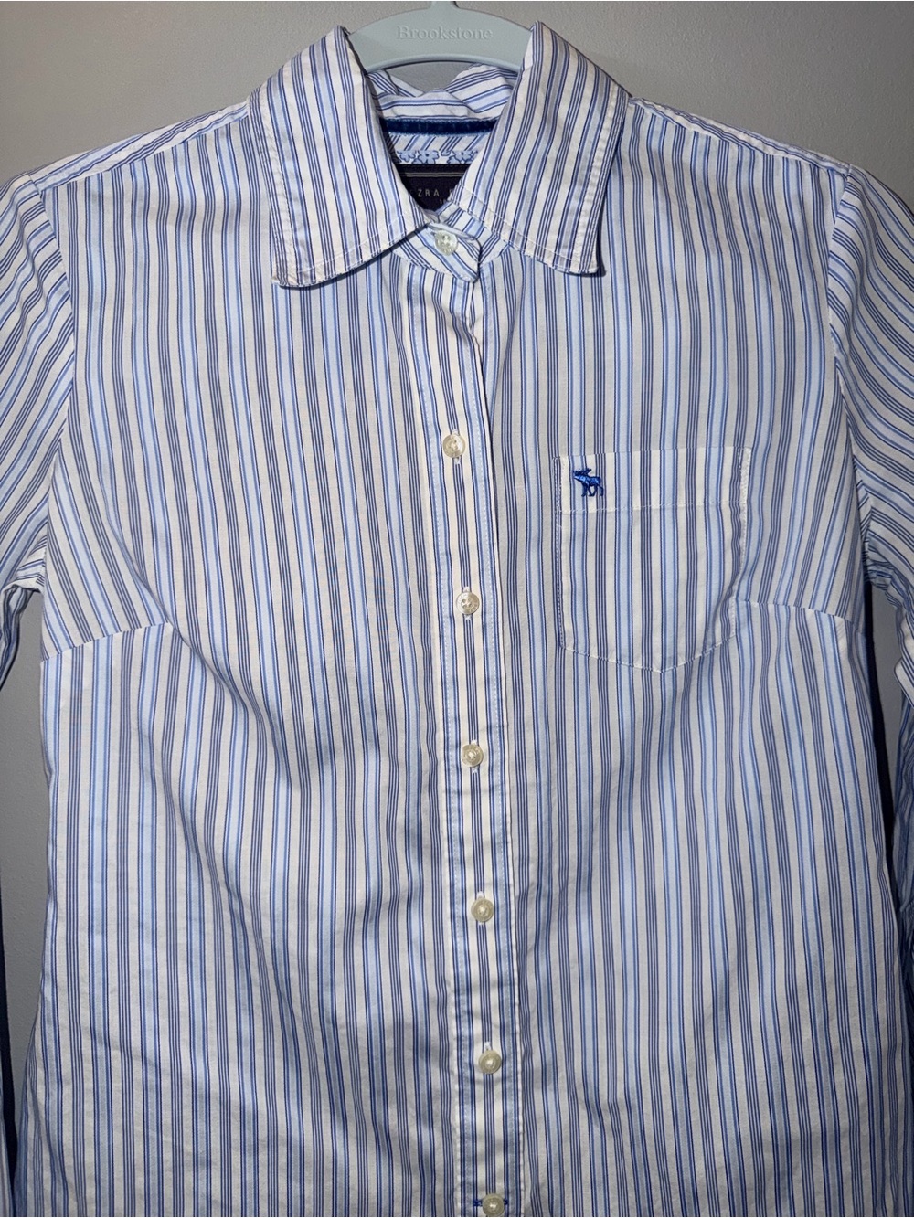 Vintage Ezra Fitch women’s small Striped Long-Sleeve Button-Down Shirt Y2K - Picture 2 of 6
